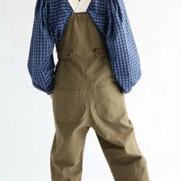 Caron Callahan Olive Cropped Brynn Jumpsuit - Picture 4 of 8